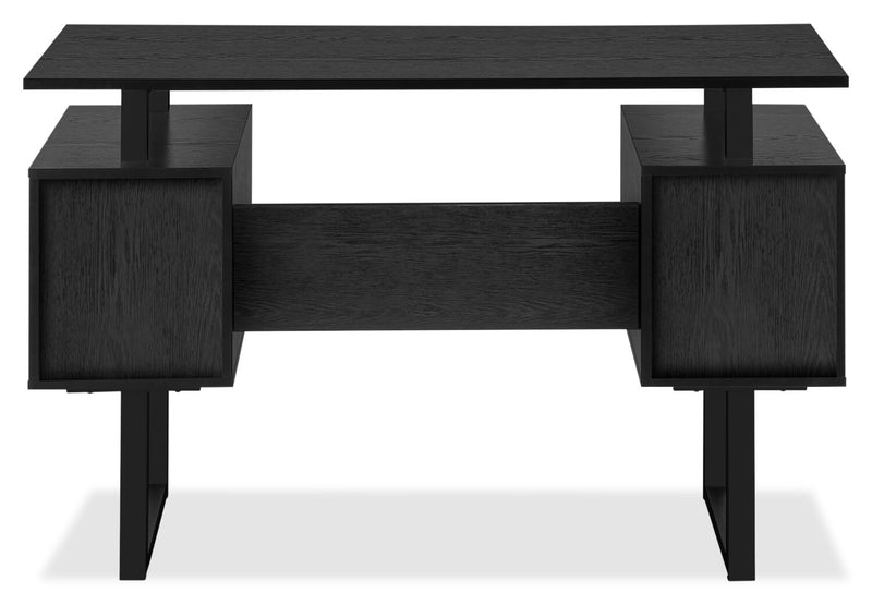 Rafa 47.75\" Office Desk with 2 Storage Cabinets - Black
