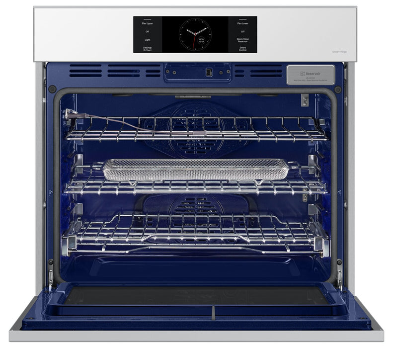 Samsung 30\" 5.1 Cu. Ft. Electric Single Wall Oven with AI Pro Cooking™ Camera and Air Sous Vide  - White - NV51CB700S12AA