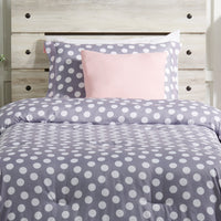 Portia 3-Piece Twin Comforter Set - Grey 