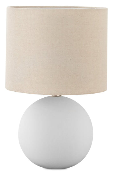 16" Cream Ceramic with Drum Shade Table Lamp|Lampe de table de 16 po en céramique crème avec abat-jour cylindrique