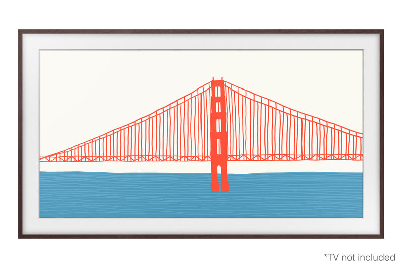 Samsung Customizable Bezel for 55\" The Frame TV - Modern Brown