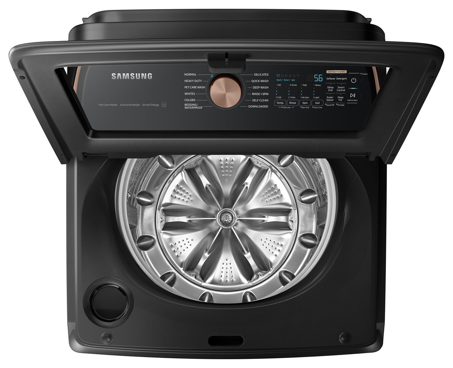 Samsung 6 2 Cu Ft Top Load High Efficiency Washer Black Stainle samsung-6-2-cu-ft-top-load-high-efficiency-washer-black-stainle