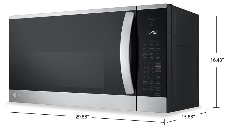 LG 1.8 Cu. Ft. Over-the-Range Microwave with EasyClean® and Sensor Cooking - Smudge Proof Stainless Steel - MVEM1825F
