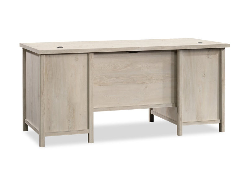Costa 65.12\" Executive Office Desk with 7-Drawers - Chalked Chestnut