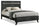 ["Atlas Panel Bed with Headboard & Frame, Mid-Century Modern, Black - Queen Size"]