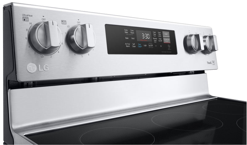 LG 6.3 Cu. Ft. Smart Electric Range with Air Fry and Fan Convection - Stainless Steel - LREL6323S