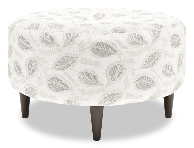 Made in Canada Customizable Sofa Lab The Curve 31\" Fabric Ottoman - Prairie Multicolour