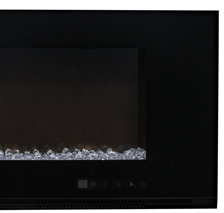 Billy 50\" Modern Wall Mounted Electric Fireplace - Black