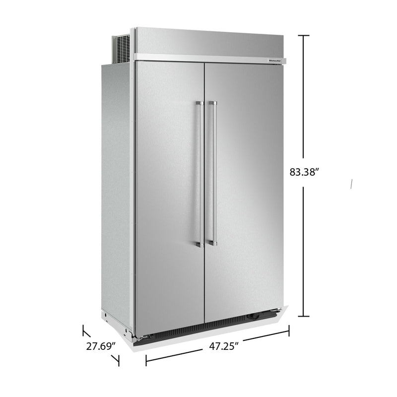 KitchenAid 30 Cu. Ft. BuiltIn SidebySide Refrigerator KBSN708MPS