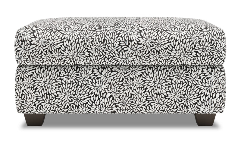 Made in Canada Customizable Sofa Lab The Trunk 39\" Fabric Storage Ottoman - Onyx Multicolour