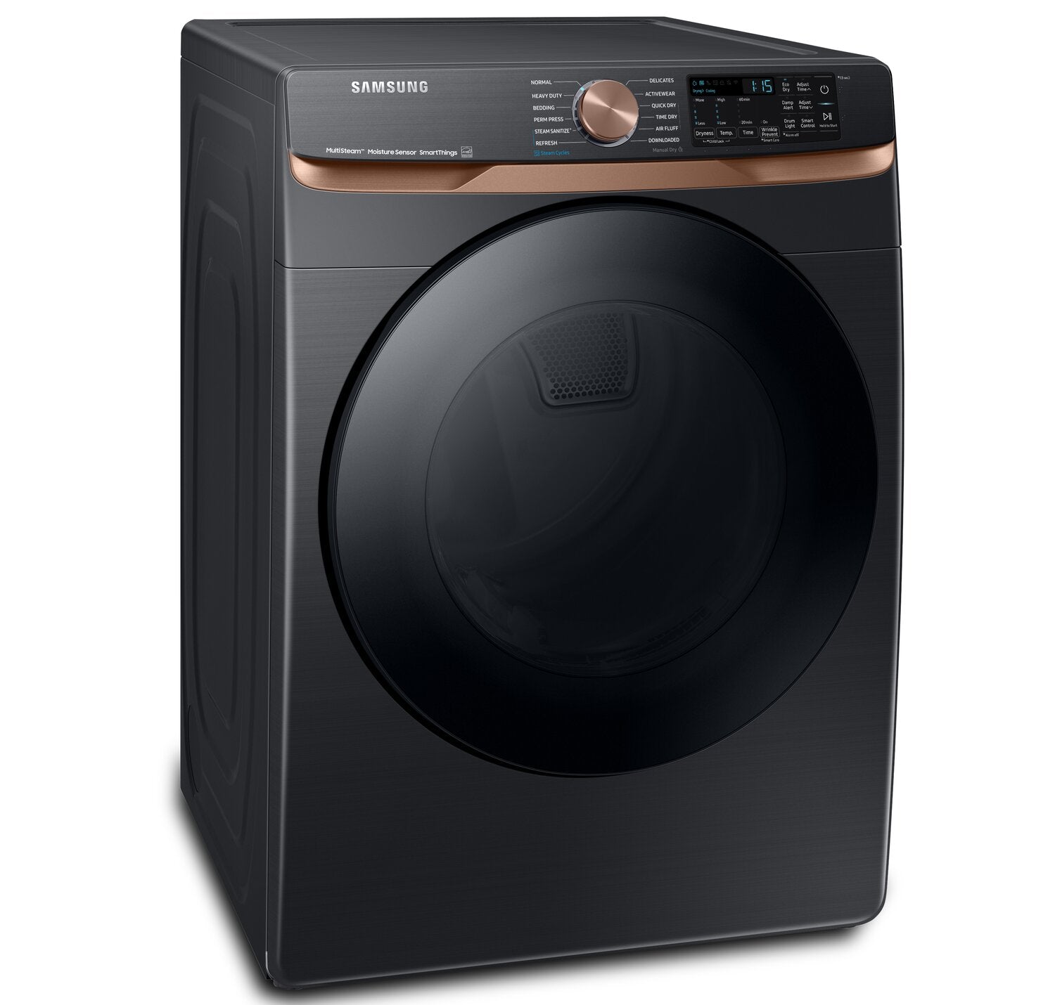 Samsung Electric Dryer with Steam Black Stainless