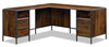 Elzie L-Shaped Desk - Grand Walnut 