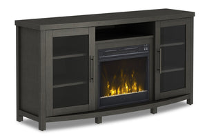 Kiara 54" Electric Fireplace TV Stand - Grey| Meuble pour téléviseur Kiara de 54 po avec foyer électrique - gris| KIAGRFIR