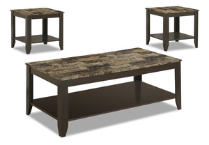 Laurie 3-Piece Coffee and Two End Tables Package | Ensemble de table à café et deux tables de bout Laurie 3 pièces | LAUESPK3