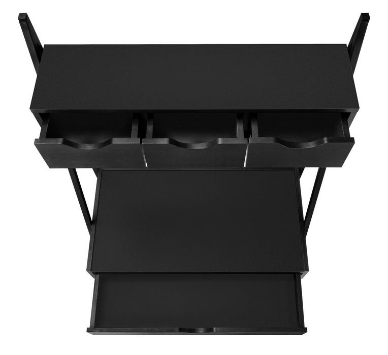 Norris 31.5\" Compact Office Desk with 4-Drawers - Black