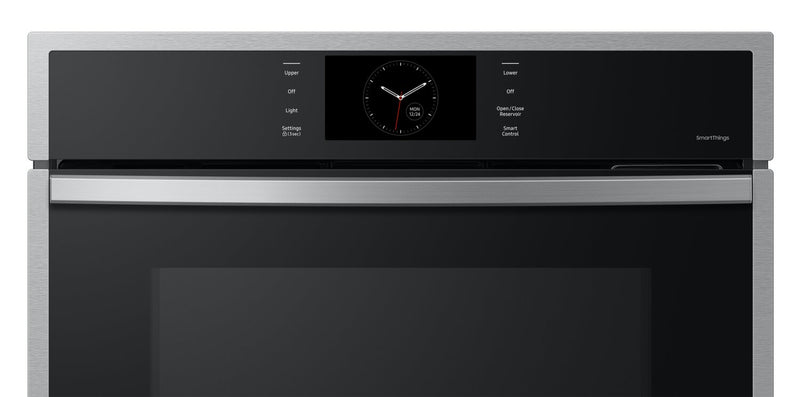 Samsung 30\" 10.2 Cu. Ft. Electric Double Wall Oven with Steam Cook and Air Sous Vide - Stainless Steel - NV51CG600DSRAA