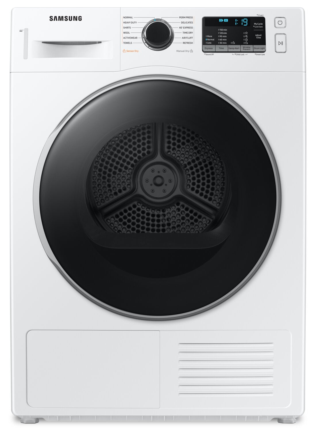 Samsung 4 Cu. Ft. Electric Heat Pump Dryer with Sensor Dry - DV25B6... |  The Brick