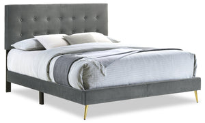 Gabi Queen Bed - Charcoal