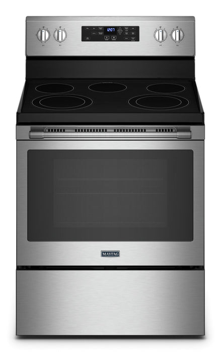 Maytag 5.3 Cu. Ft. Electric Range with Air Fry and AquaLift® - Fingerprint Resistant Stainless Steel - YMER7700LZ