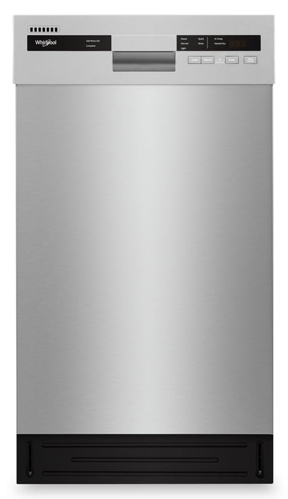Whirlpool 18\" 50 dBA Built-In Front-Control Dishwasher - Monochromatic Stainless Cabinet - WDPS5118PM