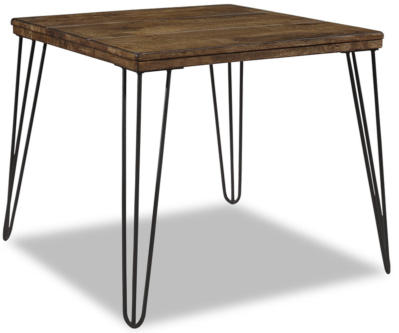 Woodland End Table - Industrial, Rustic, Traditional style End Table in Oak  Metal, Asian Hardwood
