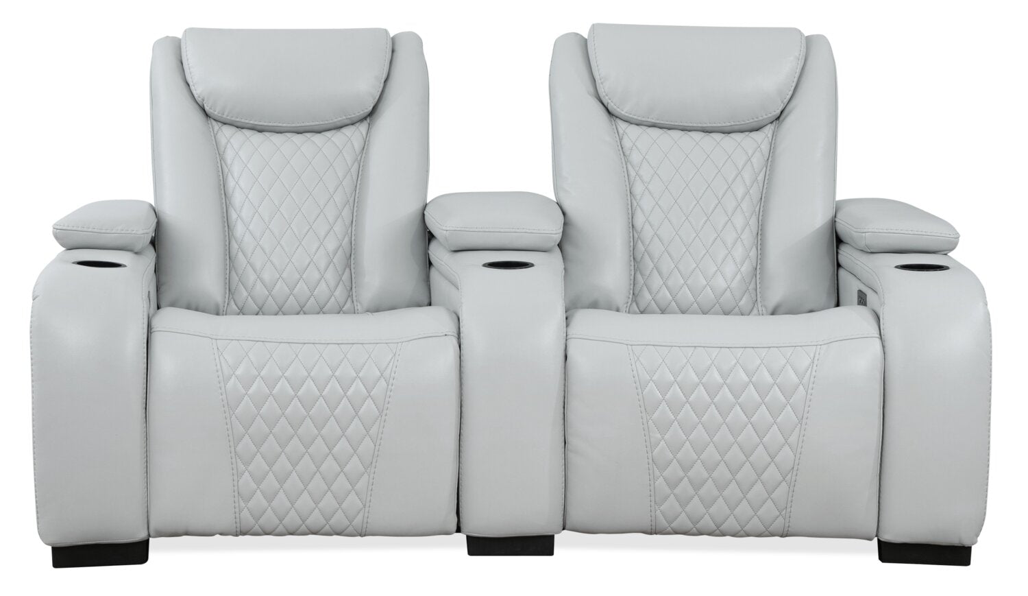 Cinema Leather-Look Fabric Power Reclining Home Theatre