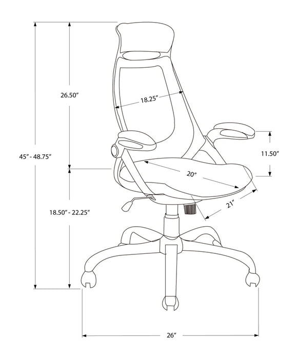 Kegan 28\" Executive Mesh Office Chair - White 