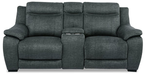 Novo Fabric Power Reclining Loveseat - Grey | Causeuse à inclinaison électrique Novo en tissu - grise | NOF2GYPL