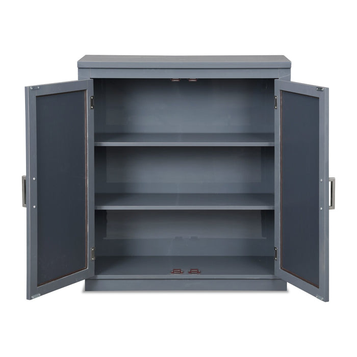 Darci 31.5\" Accent Cabinet with Mirrored Doors - Grey