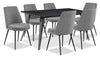Nico 7-Piece Dining Package – Black and Grey