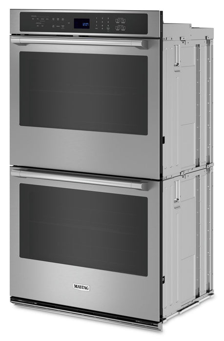 Maytag 27\" 8.6 Cu. Ft. Electric Double Wall Oven with True Convection - Fingerprint Resistant Stainless Steel - MOED6027LZ