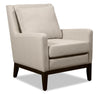 Adel Linen-Look Fabric Accent Chair - Beige