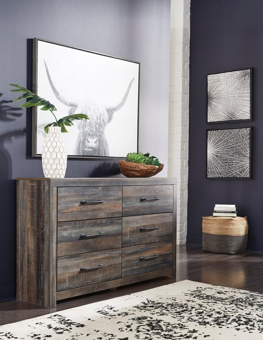 Abby Bedroom 6-Drawer Dresser, 58.7\"W x 36.42\"H - Brown