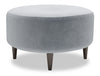 Made in Canada Customizable Sofa Lab The Curve 31\" Velvet Fabric Ottoman - Grey