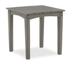 Cape Outdoor Patio End Table - 21\"W, High Density Plastic, UV & Weather Resistant - Grey