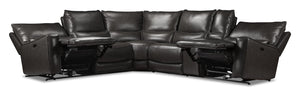 Lexington 6-Piece Power Reclining Sectional - Grey | Sofa sectionnel à inclinaison électrique Lexington 6 pièces - gris | LEXIGYS6