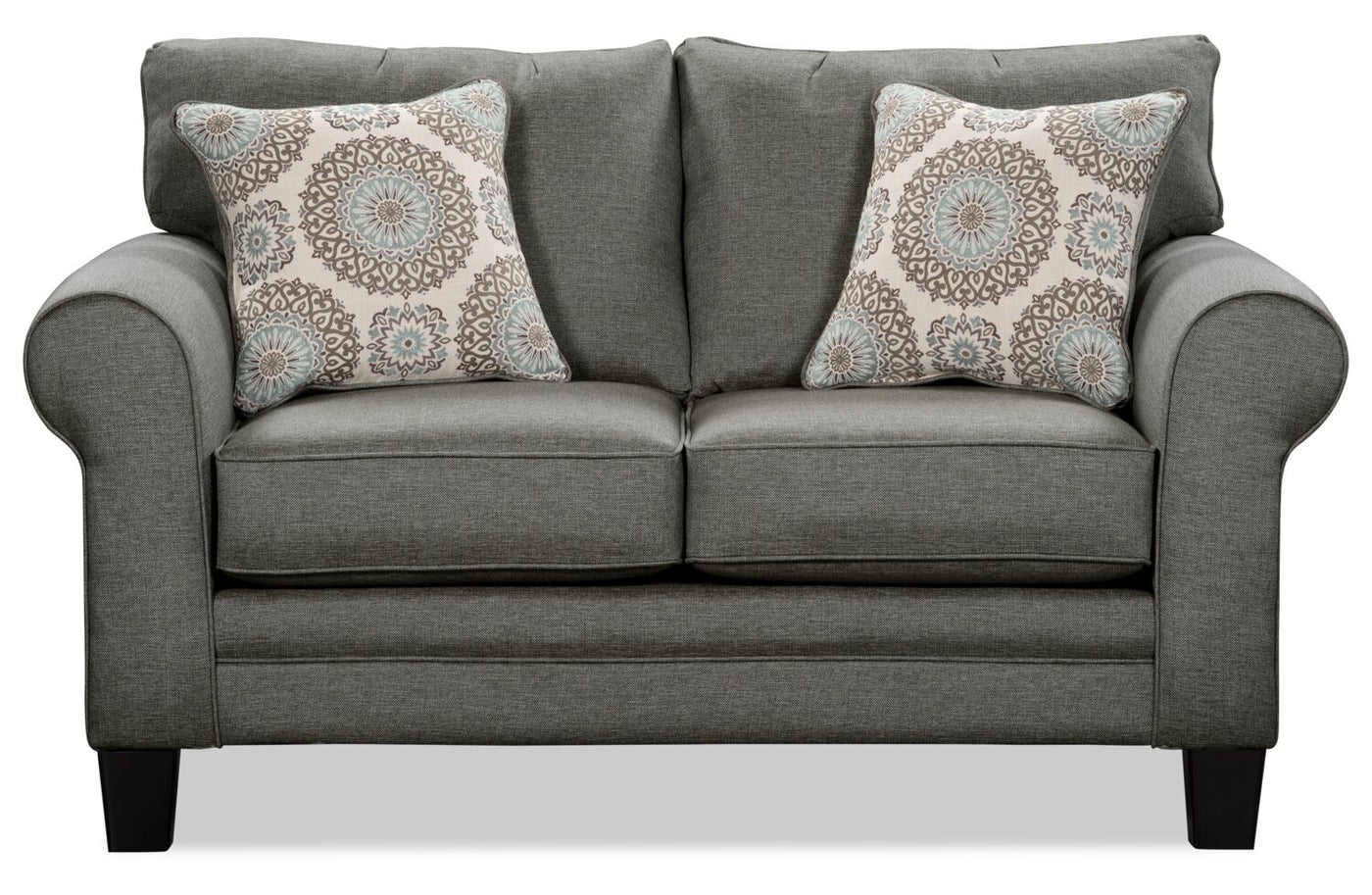 Tula Fabric Loveseat Steel The Brick