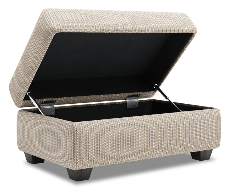 Made in Canada Customizable Sofa Lab The Trunk 39\" Fabric Storage Ottoman - Mushroom Beige