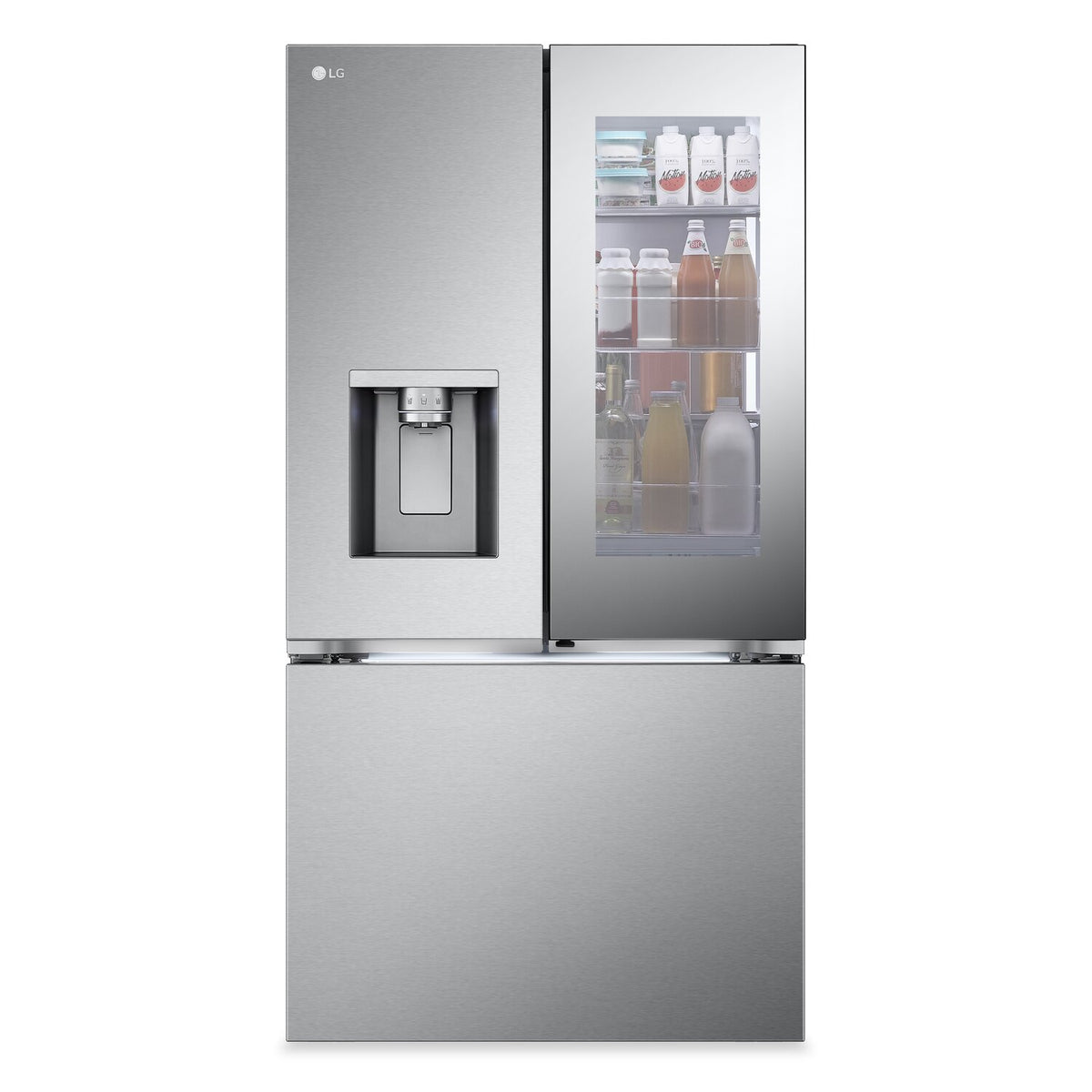 LG 36" 26 cu. ft. Mirror InstaView Door-in-Door Counter-Depth MAX French 3-Door | Ice & Water Dispenser | 4 Types of Ice with Craft Ice