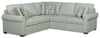2-Piece Chenille Sectional with Left-Facing Sleeper Sofa - Seafoam