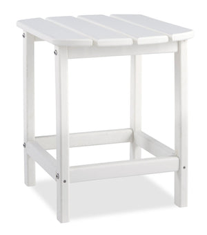 Bask Patio End Table - White