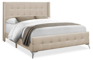 Zara Queen Bed - Beige