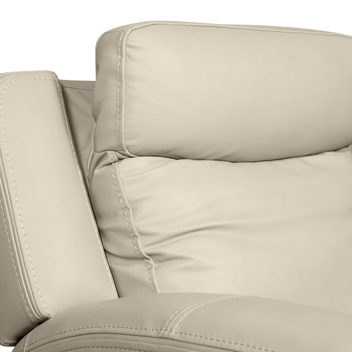 Scott Living Prescott 79\" Genuine Leather Power Reclining Loveseat with Power Headrests - Platinum Grey