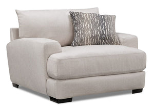 Fawn Linen-Look Fabric Chair - Grey|Fauteuil Fawn en tissu d'apparence lin - gris|FAWNGYCH