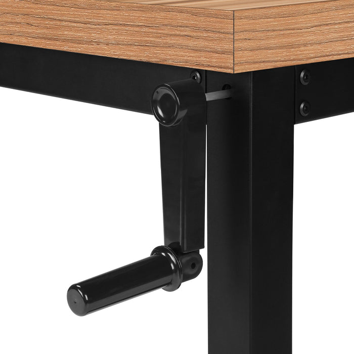 Kai 47.25\" Adjustable Height Office Desk - Brown