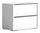 ["Raia Bedside 2-Drawer Nightstand - Made in Italy, 24##PACKAGEDETAILSquot;W x 22##PACKAGEDETAILSquot;H, Modern - White"]