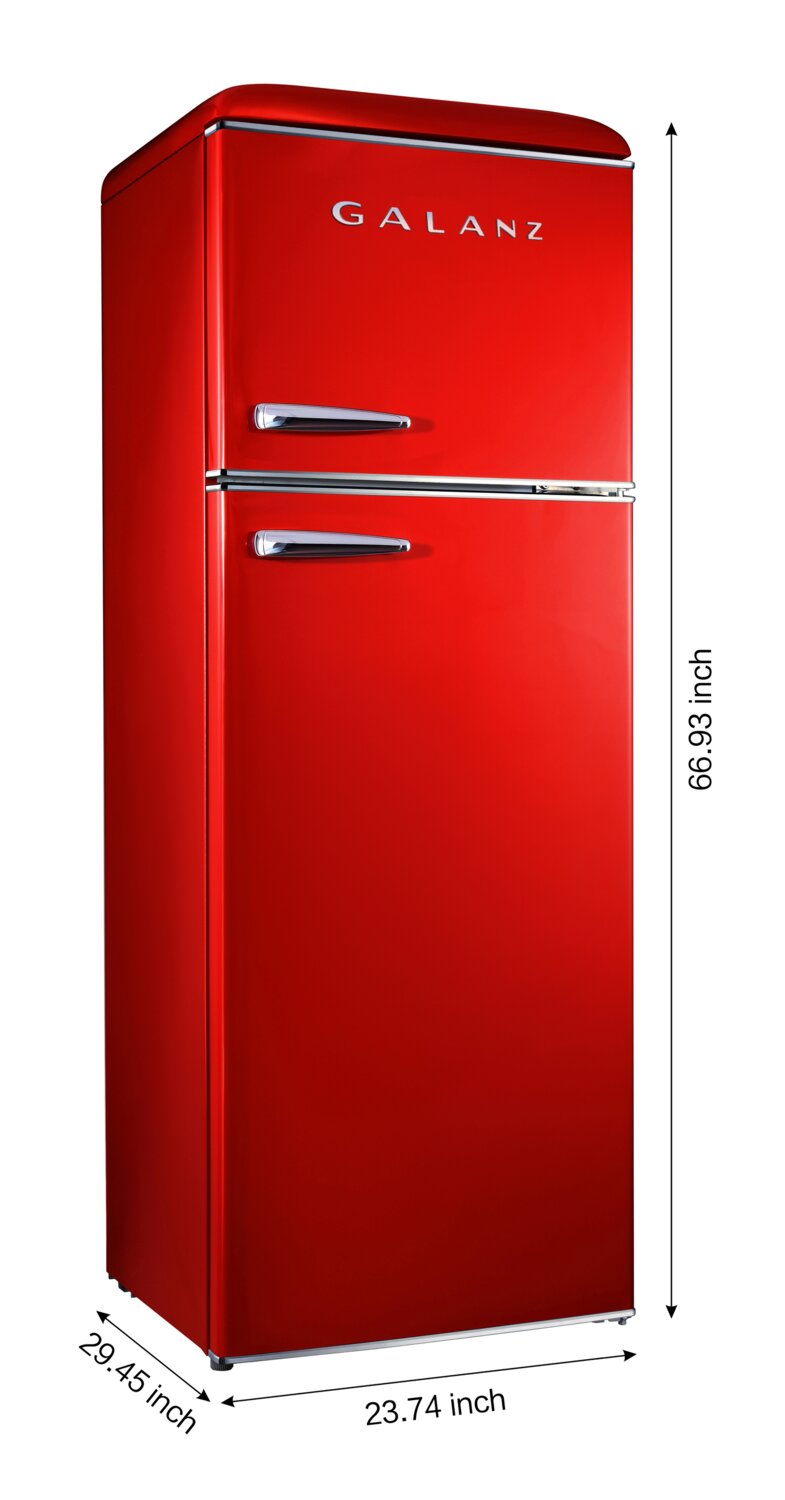 Galanz 12 Cu. Ft. TopFreezer Retro Refrigerator GLR12TRDEFR The Brick