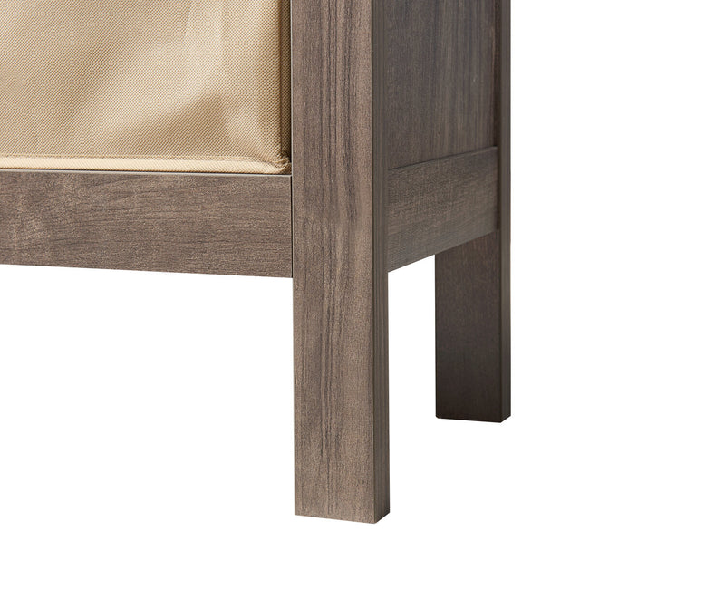Kimberly 47.25\" Hall Table with Three Baskets - Beige