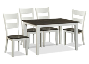Ella 5-Piece Dining Package - White