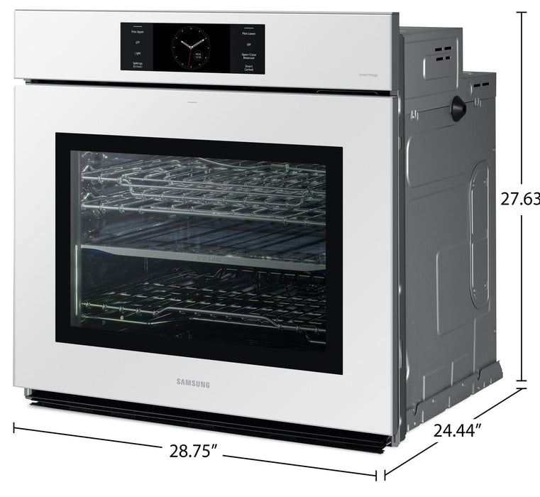 Samsung 30\" 5.1 Cu. Ft. Electric Single Wall Oven with AI Pro Cooking™ Camera and Air Sous Vide  - White - NV51CB700S12AA